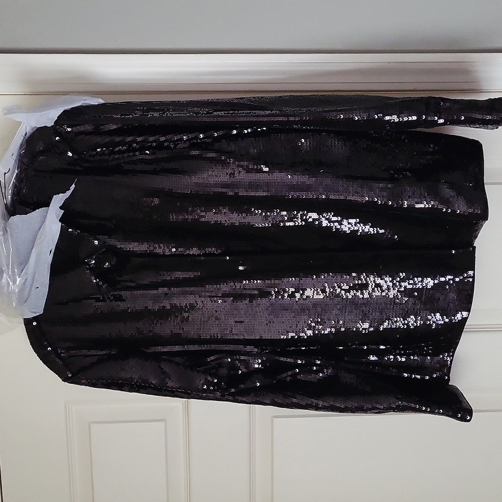 Theory recycled black sequined shirt. This is the shirt not the jacket.
